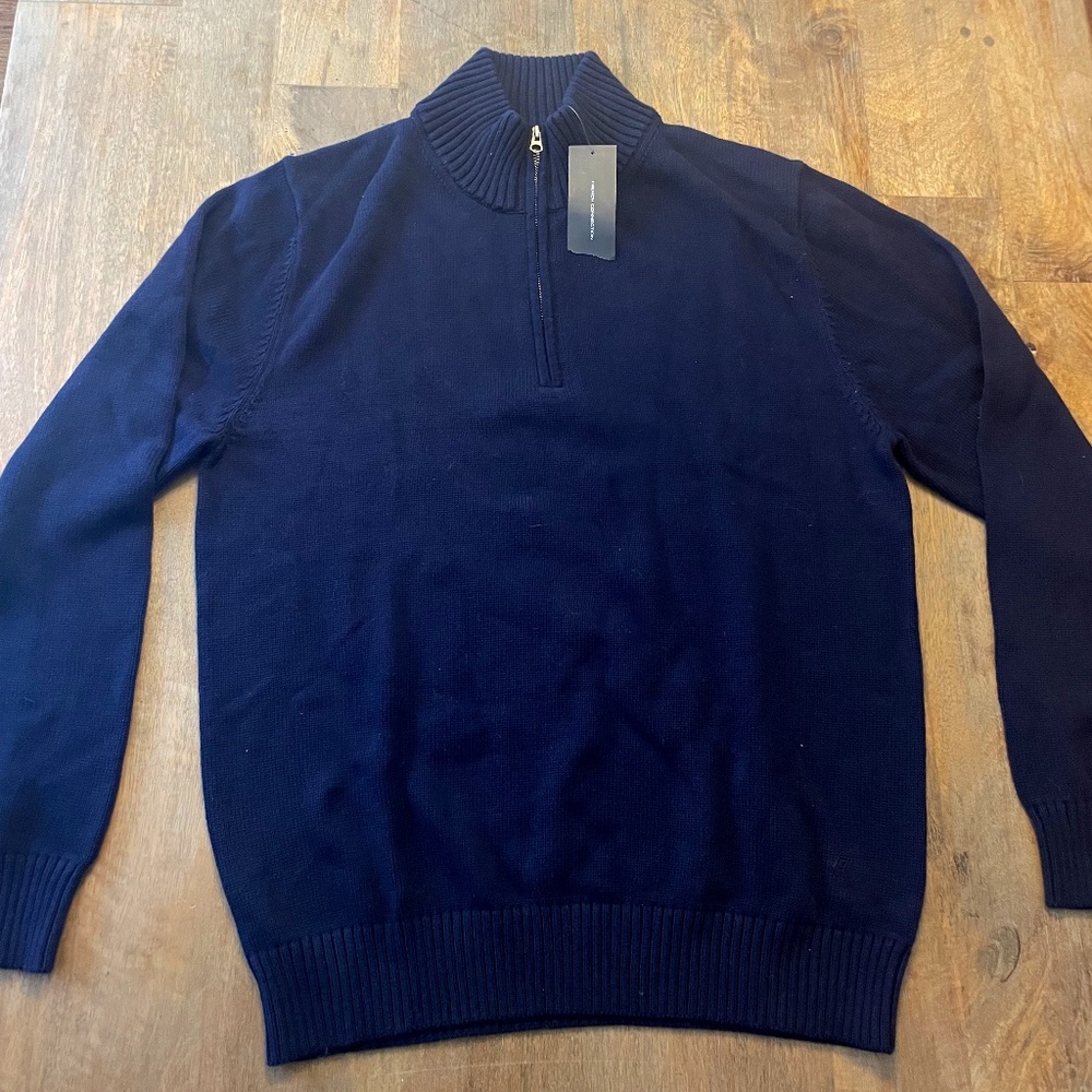 Men’s French connection Mozart 1/2 zip Navy XL